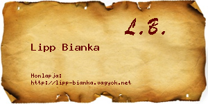 Lipp Bianka névjegykártya